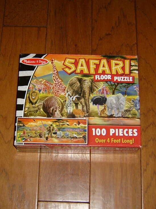Melissa & Doug Safari Floor Puzzle, 100 pc. COMPLETE, VGUC - Picture 1 of 4